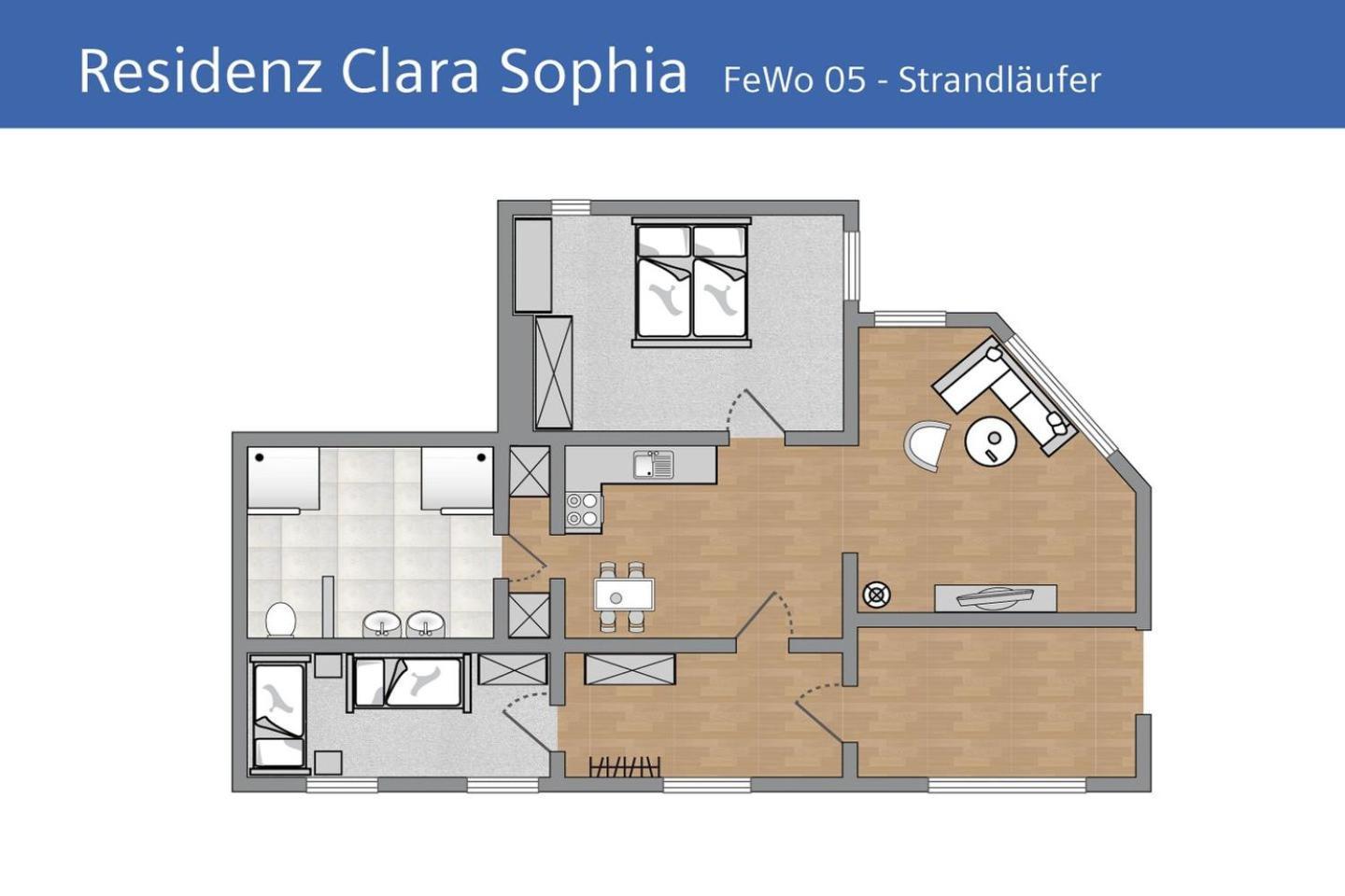 Ferienwohnung Strandlaeufer In Der Residenz Clara Sophia Остзебад Бинц Экстерьер фото